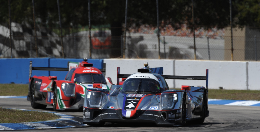 AFG Corse Gibson LMP2 car of François Perrodo, Nicklas Nielsen, Alessio Rovera racing at the Sebring circuit